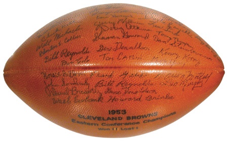 - 1953 Cleveland Browns Team Signed Football