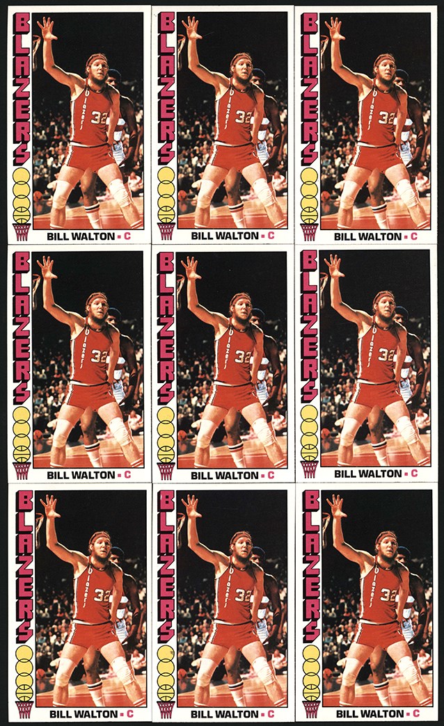 - 1976-1977 Topps Basketball #43 Bill Bradley & #57 Bill Walton High Grade Hoard (51)