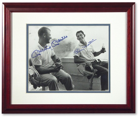 NY Yankees, Giants & Mets - Mickey Mantle and Billy Martin Signed Photo
