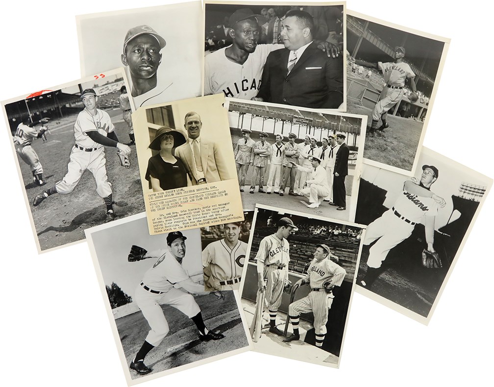 Vintage Sports Photographs - Large Cleveland Indians Photograph Archive w/Satchel Paige (125+)