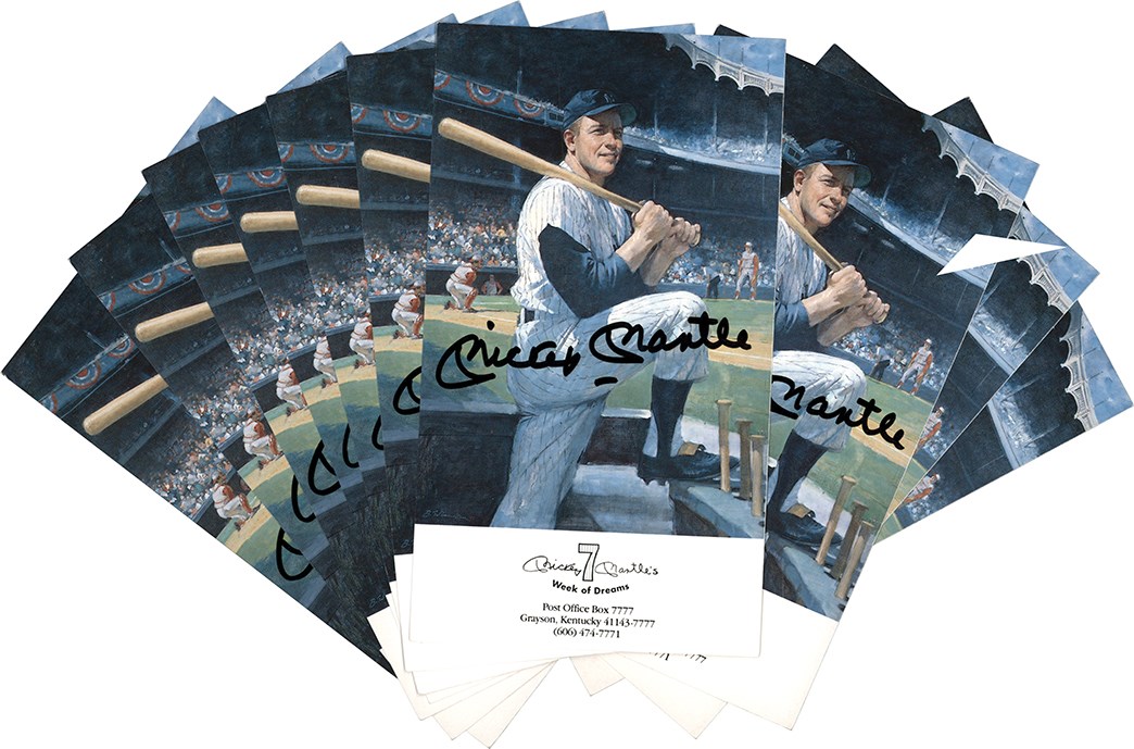 Mantle and Maris - Mickey Mantle "Week of Dreams" Signed Postcard Collection (10)