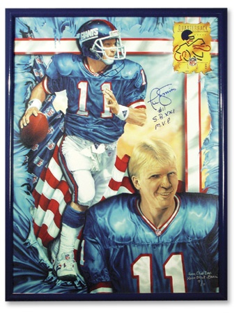 - Phil Simms Signed Print (29x38”)