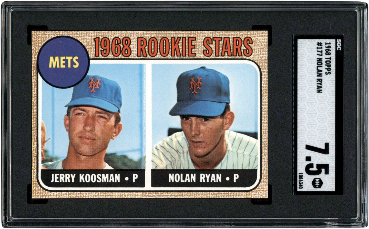 1968 Topps Baseball #177 Nolan Ryan Rookie Card SGC NM+ 7.5