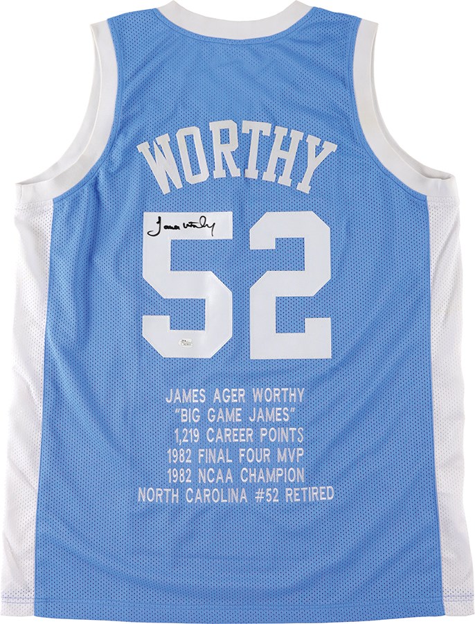- James Worthy University of North Carolina Signed Jersey (JSA)