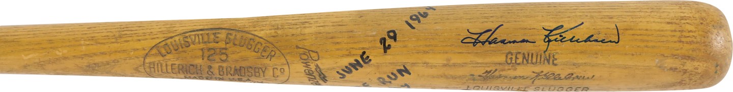 Baseball Equipment - 9/29/64 Harmon Killebrew Career Home Run #251 Signed Game Used Bat (PSA GU 10)