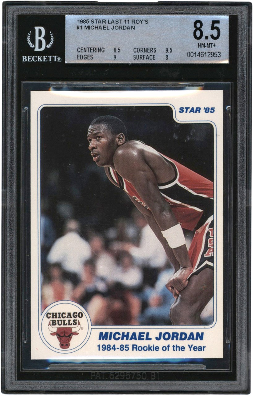 1985 Star Co Basketball Last 11 ROY's #1 Michael Jordan BGS NM-MT+ 8.5