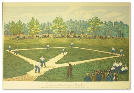 19th Century Baseball - The American National Game of Baseball Vintage Print (18x24”)