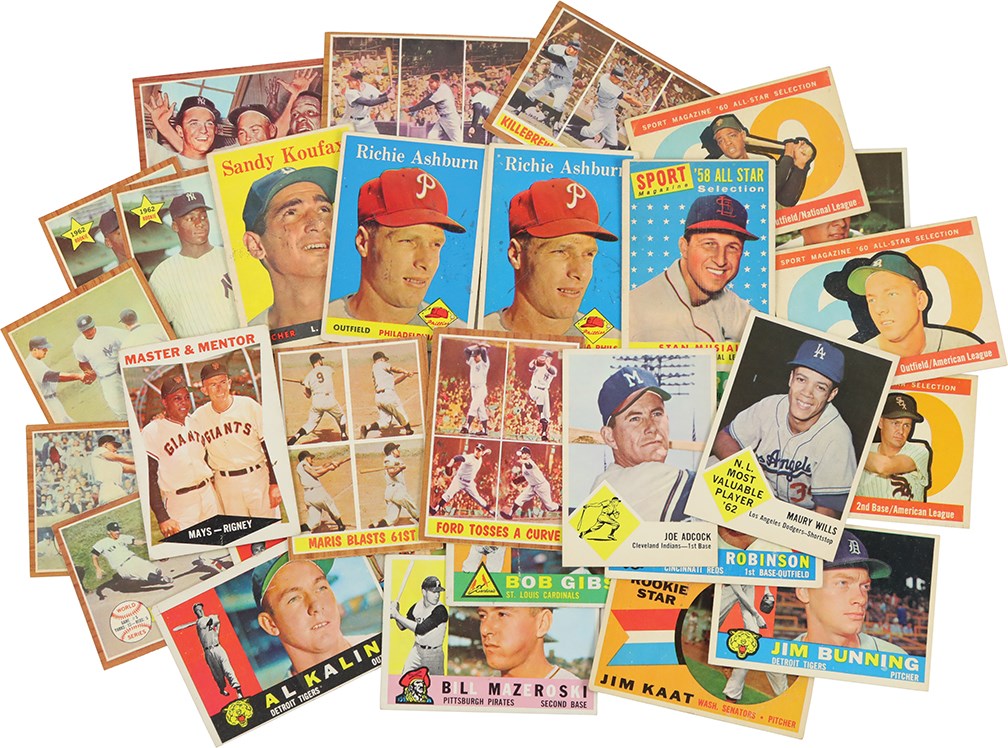 1958-1963 Topps & Fleer Baseball Card Collection (1100) w/Many Hall of Famers