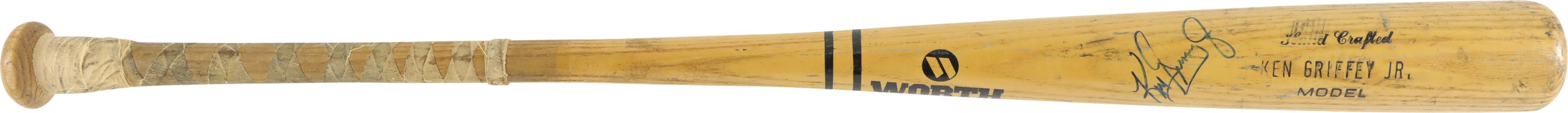Baseball Equipment - Rare 1992-94 Ken Griffey Jr. Seattle Mariners Worth Signed Game Used Bat (PSA GU 9.5)