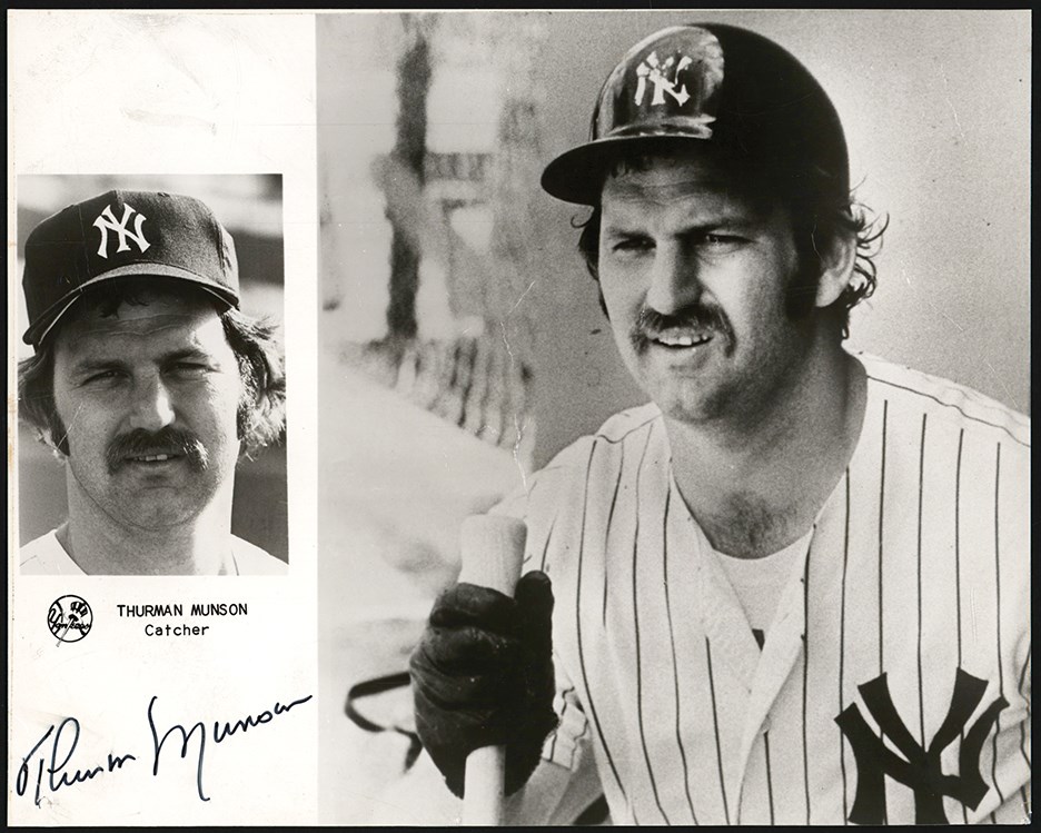 Baseball Autographs - Thurman Munson Signed Photograph (JSA)