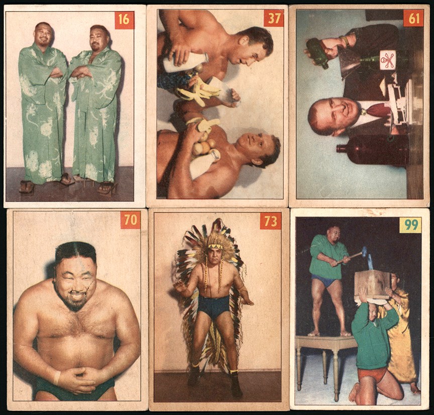 - 1954 & 1955 Parkhurst Wrestling Card Collection (165)