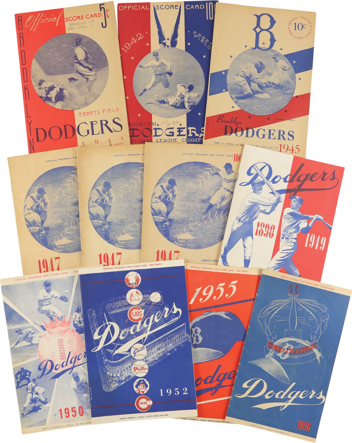- 1941-1957 Brooklyn Dodgers Scorecard Collection (32)