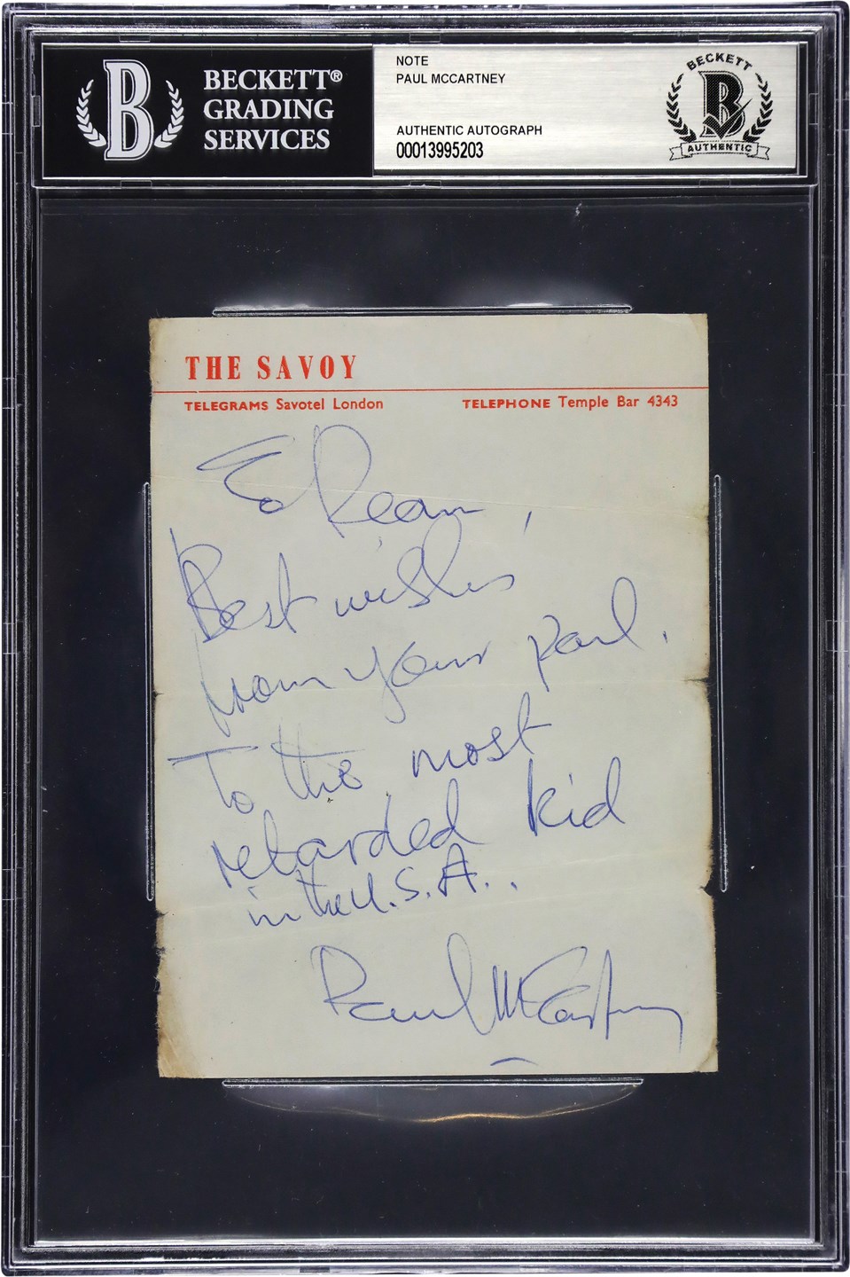 - Paul McCartney Provocative Signed Hand Written Letter (PSA & Beckett)