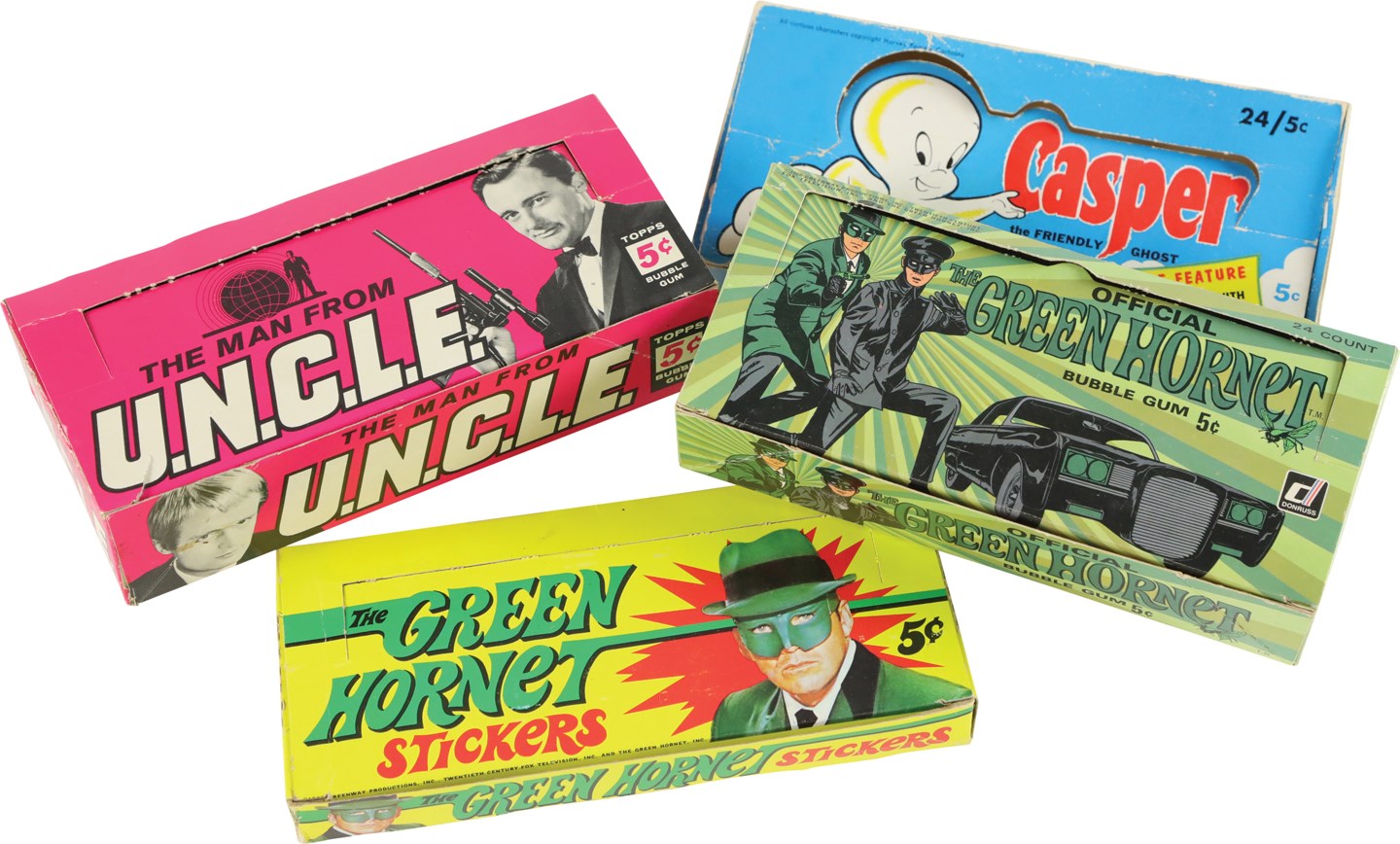 Non-Sports Cards - 1960-1966 Non-Sport Empty Wax Box Collection w/Casper, Green Hornet, & Man From Uncle (4)