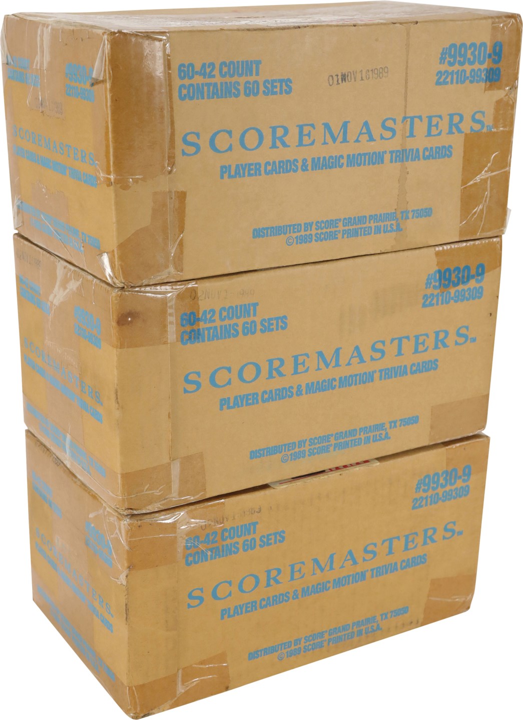 1989 Score Scoremasters Baseball Unopened Case Collection (3)