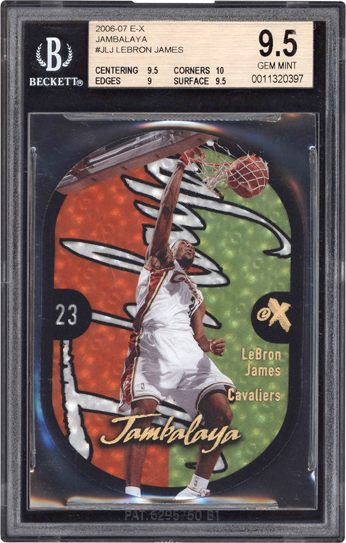 Basketball Cards - 006-07 E-X Jambalaya #JLJ LeBron James w/10 Subgrade BGS GEM MINT 9.5