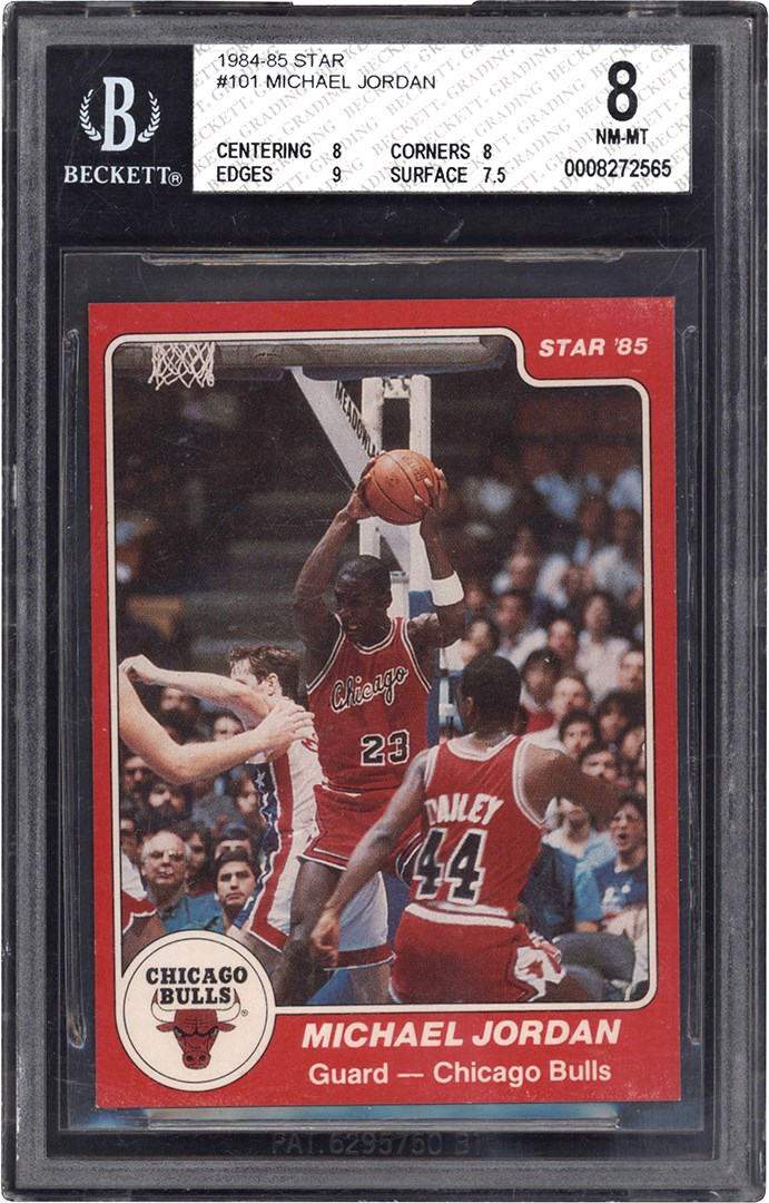 - 984 Star Basketball #101 Michael Jordan Rookie BGS NM-MT 8