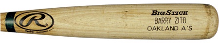 - 2002 Barry Zito Game Used Bat (34”)