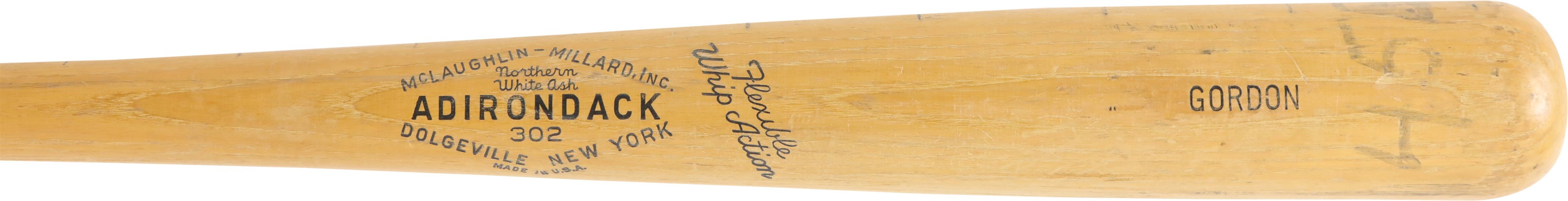 Baseball Equipment - Joe Gordon Vault Marked Bat Light Use (PSA Holo)