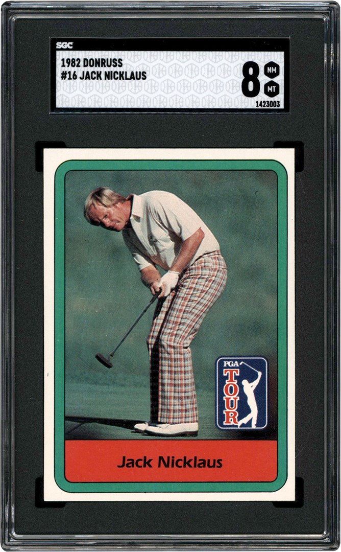 1982 Donruss Golf #16 Jack Nicklaus Card SGC NM-MT 8