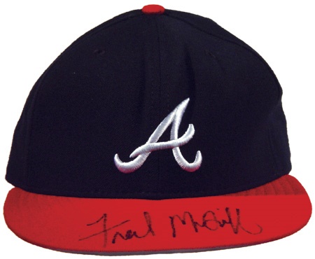 Baseball Equipment - 1995 Fred McGriff Autographed All-Star Game Worn Cap