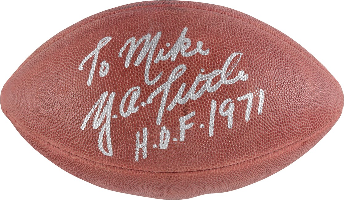 - Official NFL Football Signed by Y.A. Tittle "H.O.F.1971"
