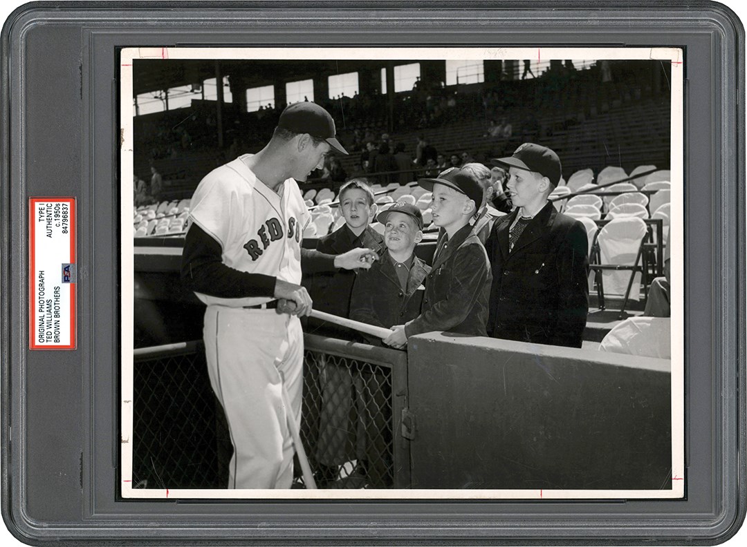 Ted Williams Signs for the Kids Photograph (PSA Type I)