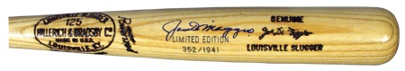 - “1941” Joe DiMaggio Autographed Bat (36”)