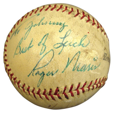 - 1962 Roger Maris Single Signed Baseball