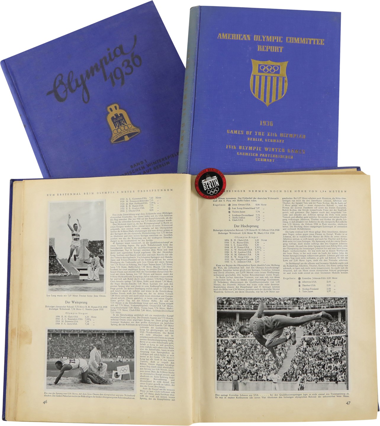 - 1936 Olympics Collection w/Band (Volume) I & II German Souvenir Photograph Books
