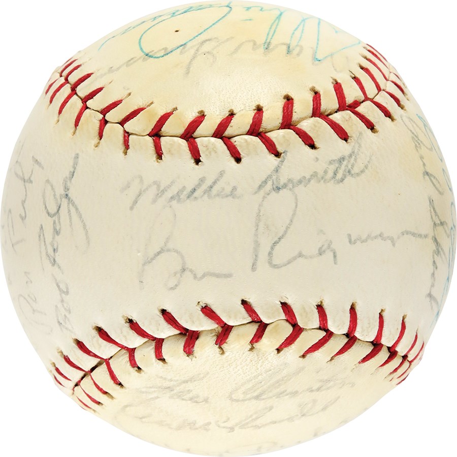 1965 California Angels Team-Signed Baseball w/Extremely Rare Dick Wantz Signature