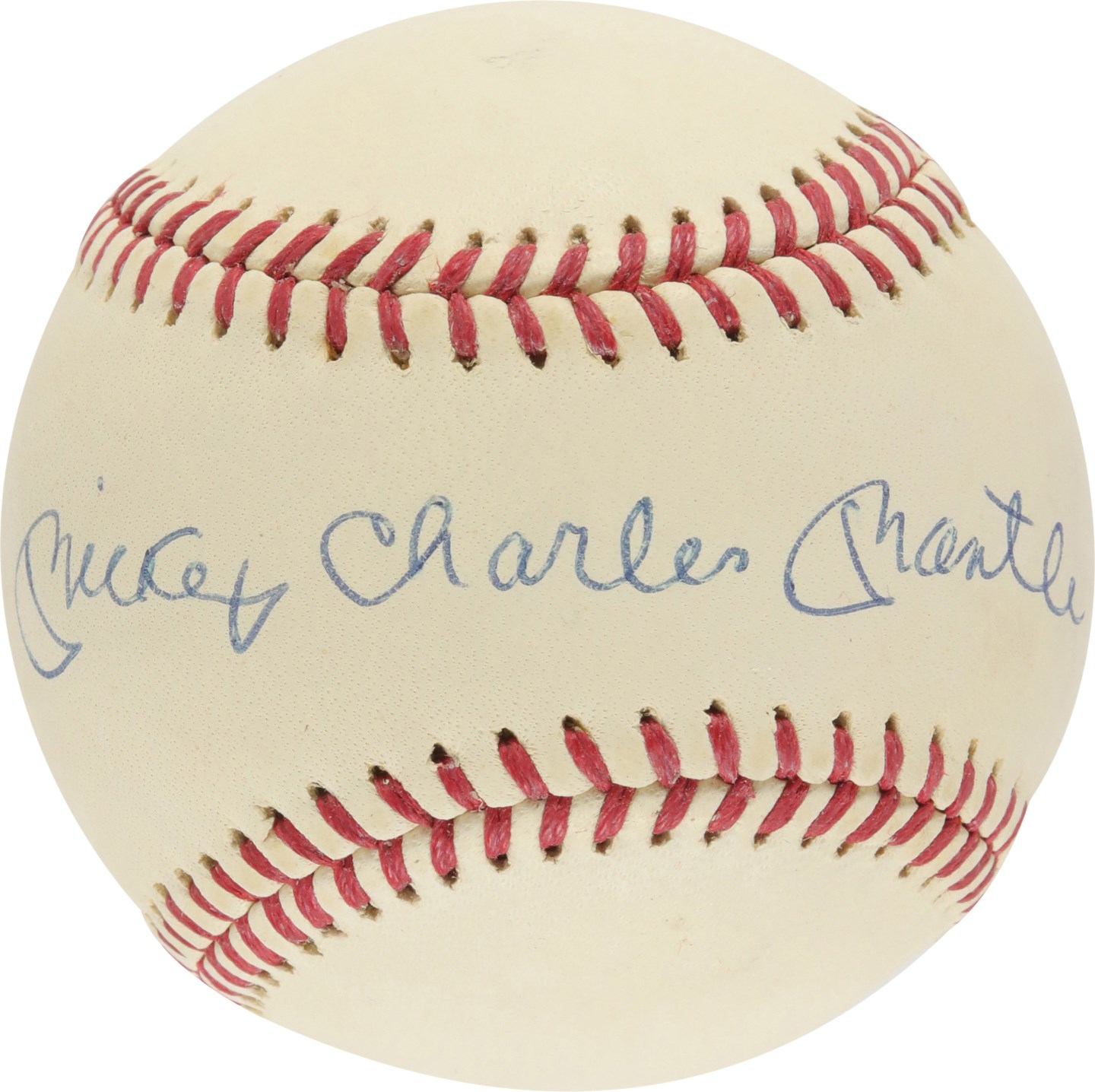 Baseball Autographs - Mickey Charles Mantle Single-Signed OAL (Cronin) Baseball (PSA)
