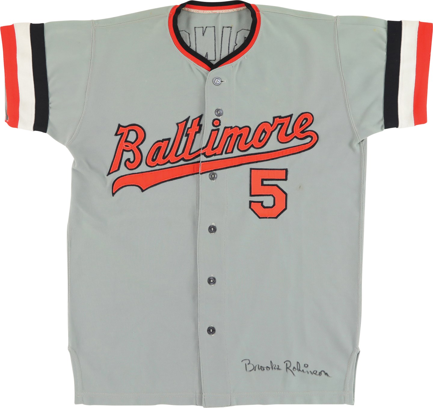 Baseball Equipment - 1972 Brooks Robinson Baltimore Orioles Signed Game Worn Jersey (MEARS 10)