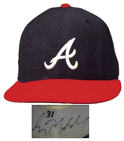 Baseball Equipment - 1995 Greg Maddux Autographed All-Star Game Worn Cap