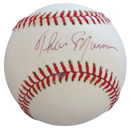 Single Signed Baseballs - Thurman Munson Single Signed Baseball