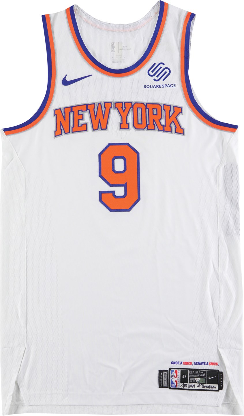 - 3/15/21 RJ Barrett New York Knicks Game Worn Jersey (Photo-Matched & Knicks Fanatics COA)
