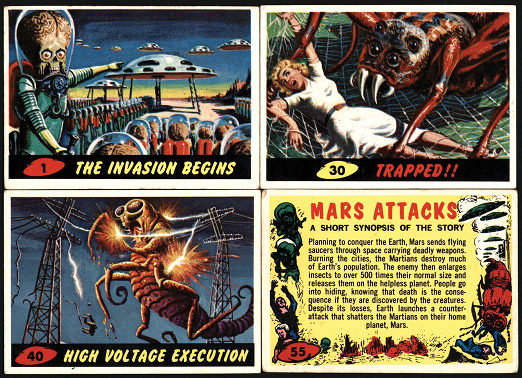Non-Sports Cards - 1962 Topps Mars Attacks Near-Complete Set (54/55)