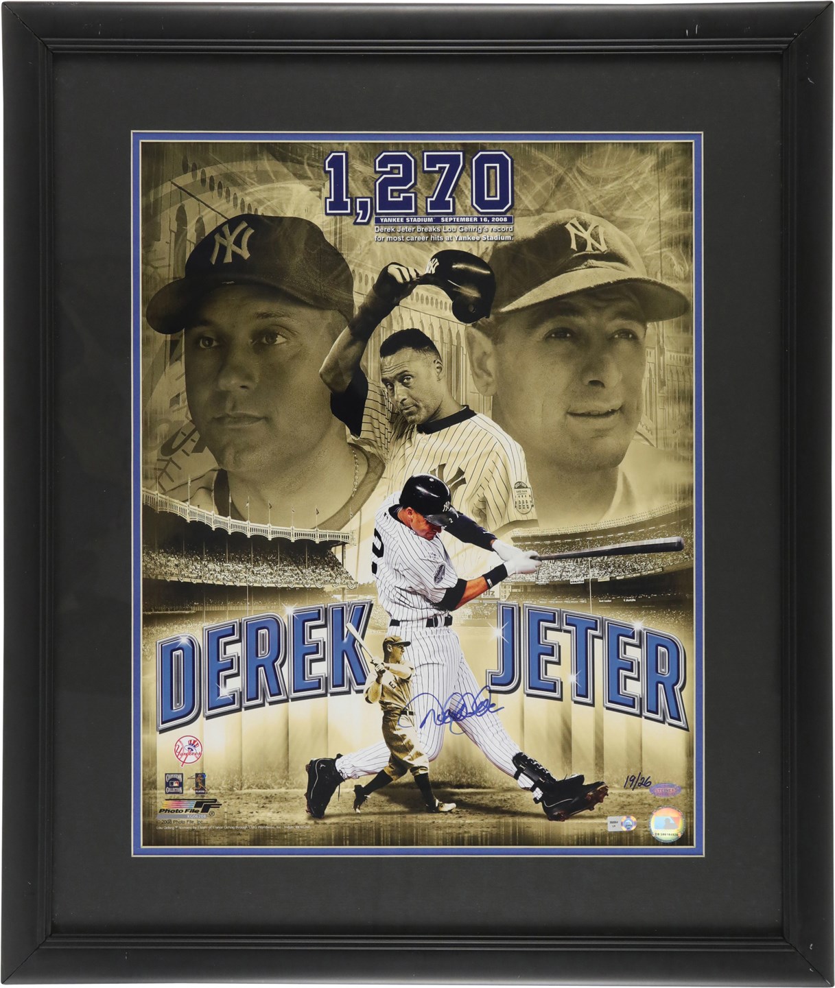 Derek Jeter Signed Limited Edition Oversize Photograph LE 19/26 (Steiner & MLB Holo)