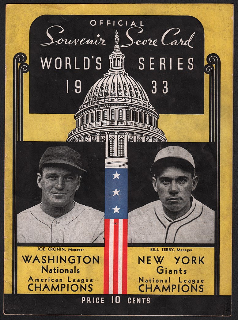 1933 Washington Senators World Series Program