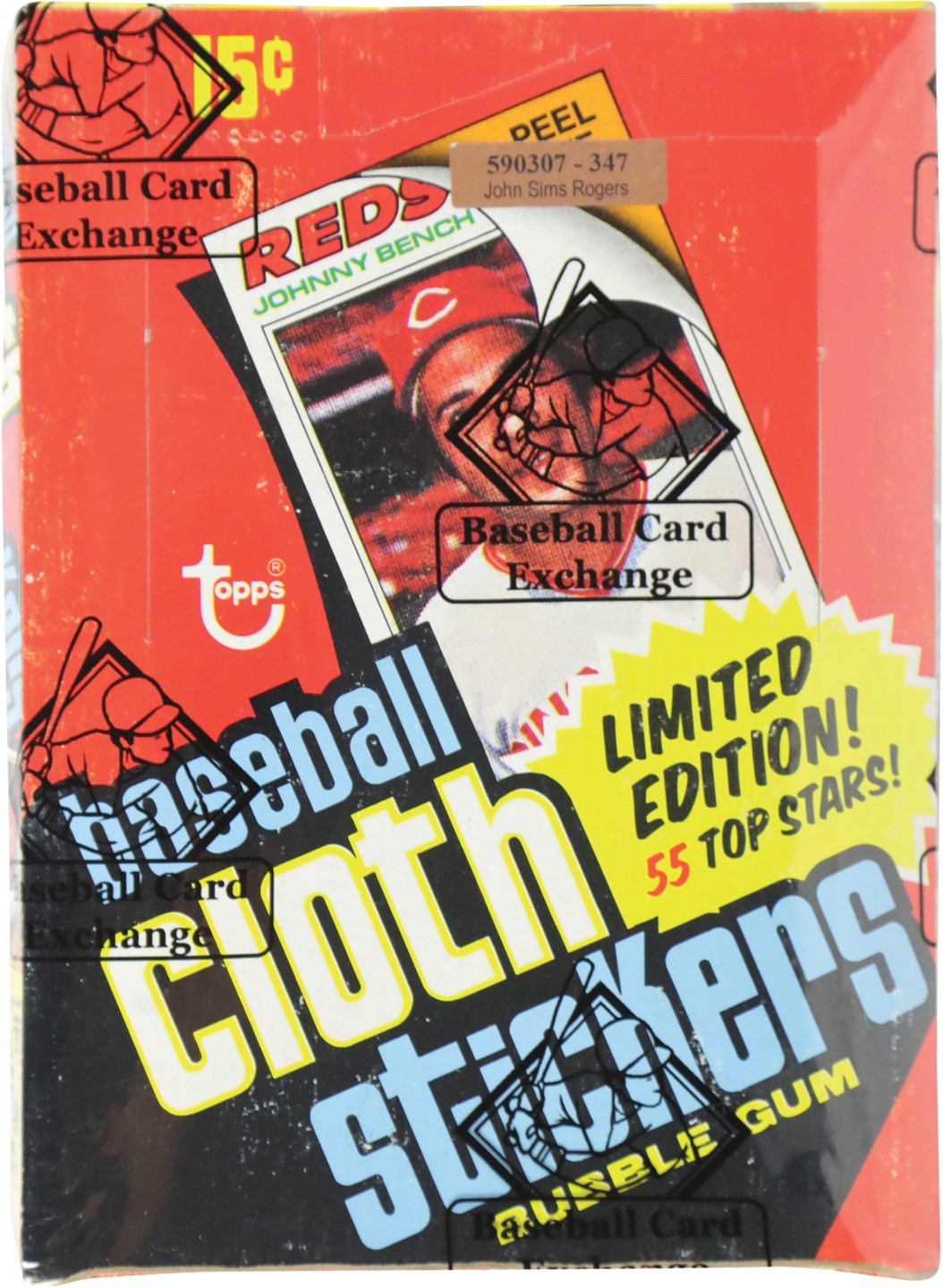 - 1977 Topps Baseball Cloth Stickers Unopened Wax Box (BBCE)