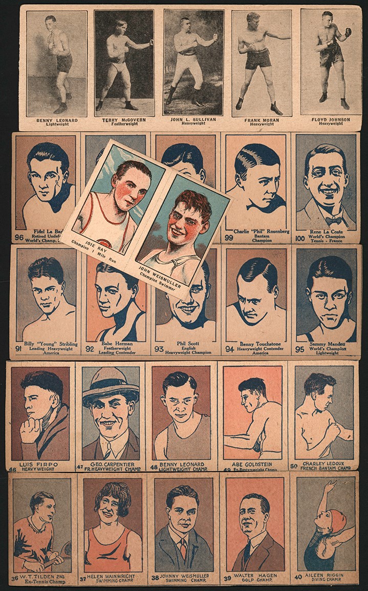 Early 20th Century Boxing Strip Card Collection (600+)