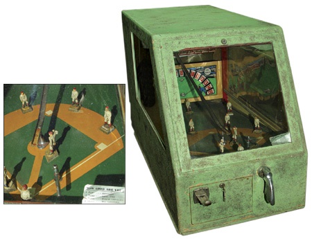 Coin Operated Machines - 1940’s Large Baseball Novelty Pin Ball Machine