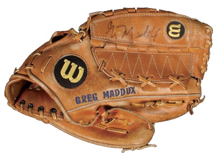 - 1992-93 Greg Maddux Autographed Game Used Glove