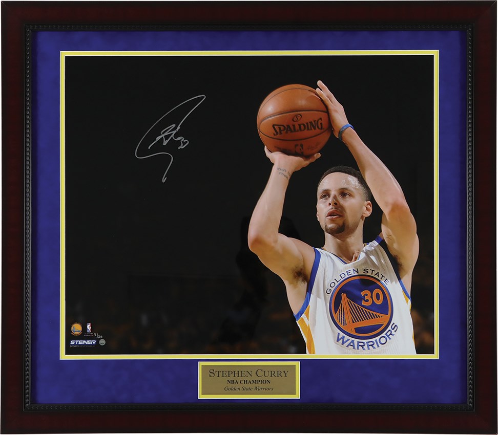 Stephen Curry Signed Limited Edition Oversize Photograph LE #4/30 (Steiner)
