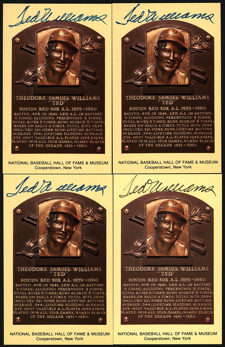 Signed Yellow Hall of Fame Plaque Postcards (255)