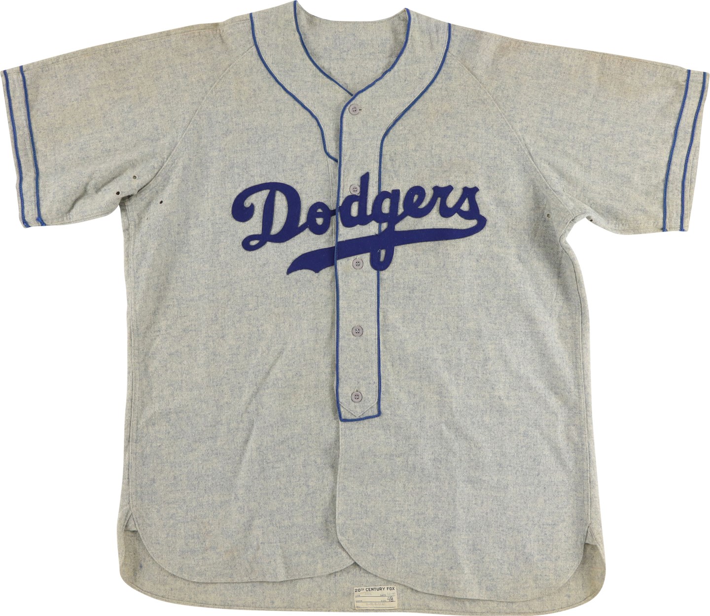 Baseball Equipment - Brooklyn Dodgers Jersey Worn in The Jackie Robinson Story