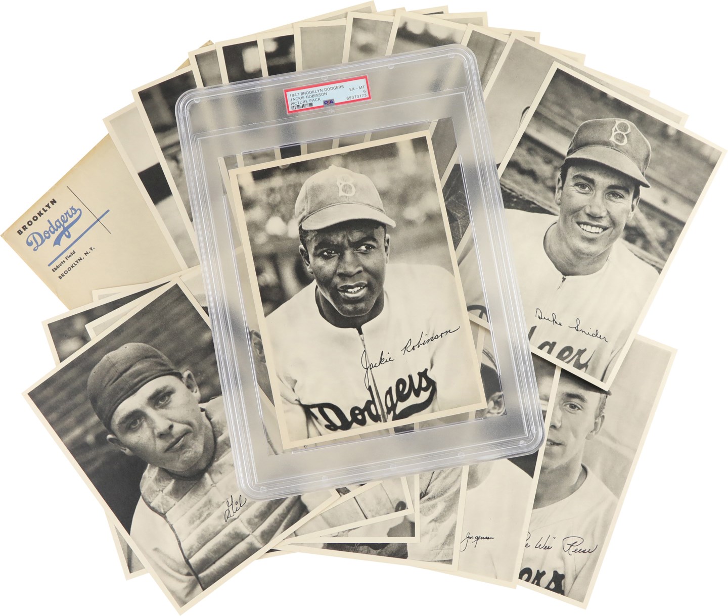 - 1947 Brooklyn Dodgers Picture Pack w/Jackie Robinson Rookie PSA EX-MT 6 (Pop 1 of 3 - Only 3 Higher)