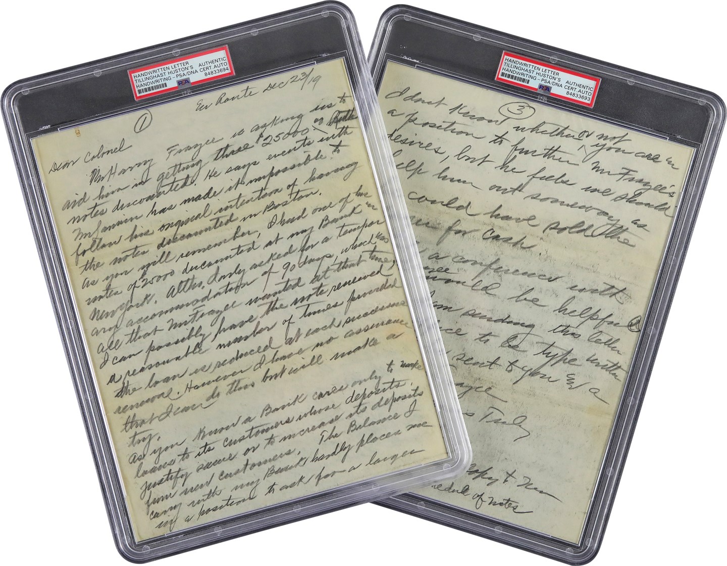 The Babe Ruth Sale Archive - February 25, 1920, Colonel Tillinghast Huston Handwritten Letter to Jacob Ruppert Regarding The Sale of Babe Ruth - From The Barry Halper Collection (PSA)