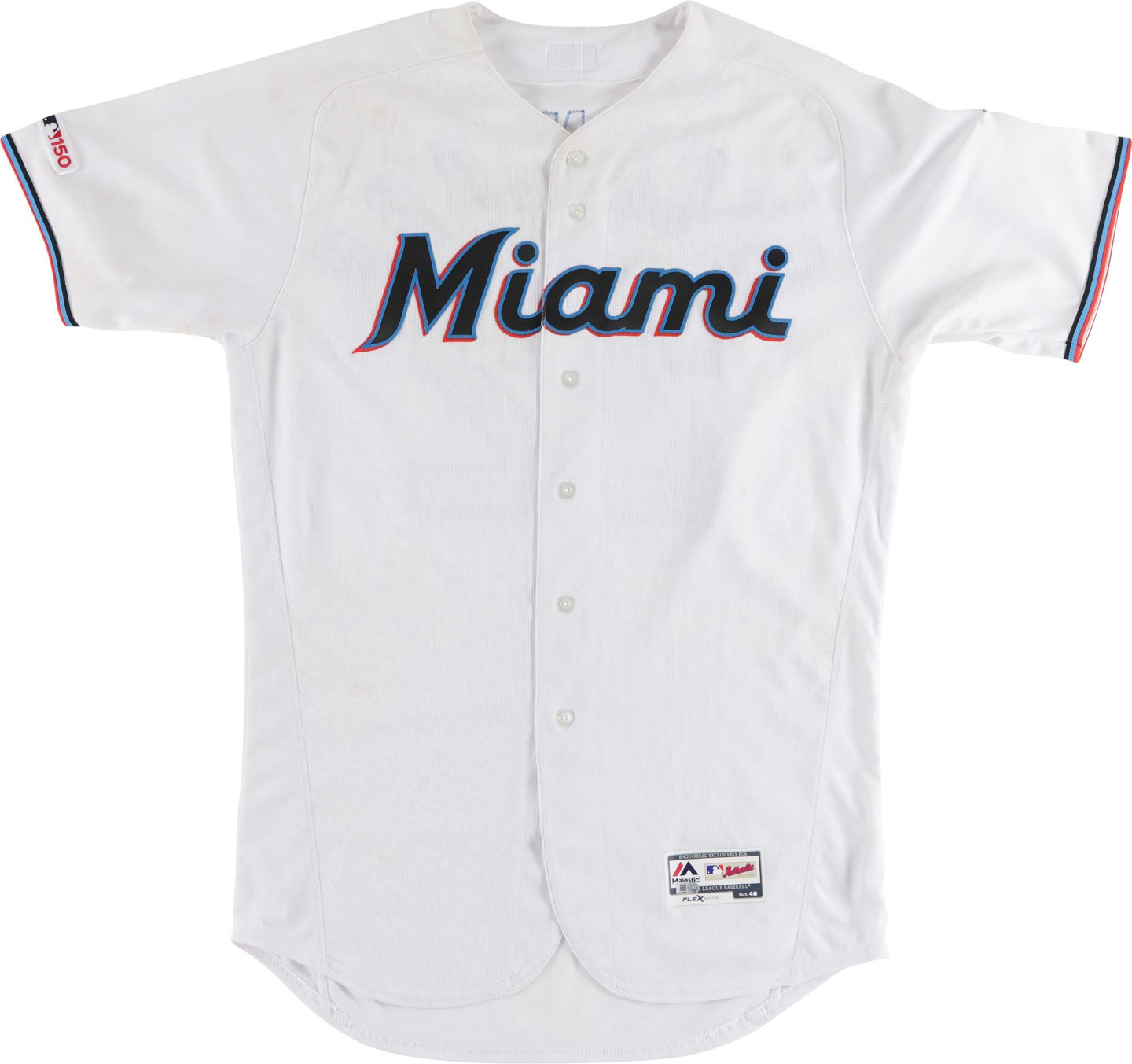 Baseball Equipment - 2019 Sandy Alcantara Miami Marlins Game Worn Jersey - Worn in Three Stars Including First Career Complete Game Shutout! (Photo-Matched & MLB Holo)