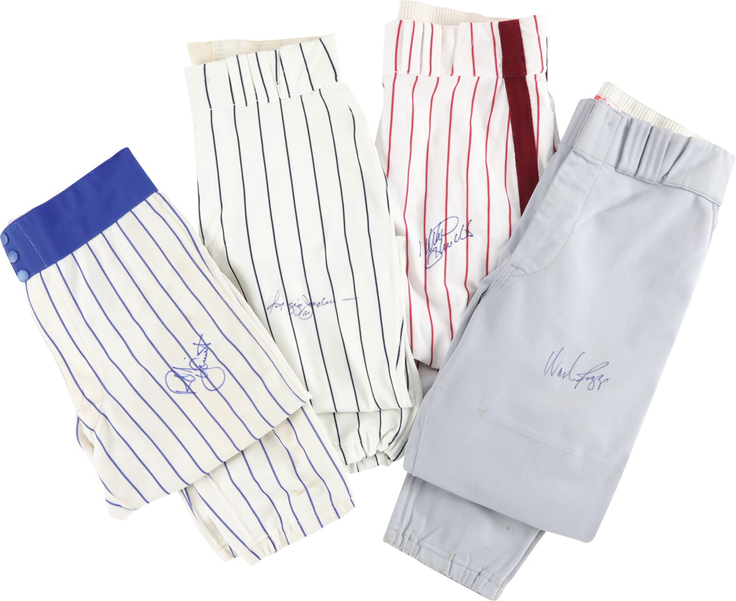 - 1978-1988 HOFers Signed Game Used Pants - Yount, Boggs, Schmidt, Jackson (4)